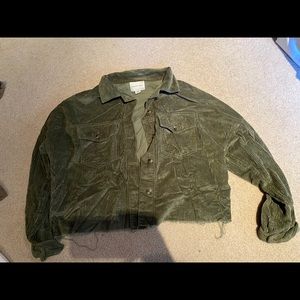 Cropped Corduroy Top